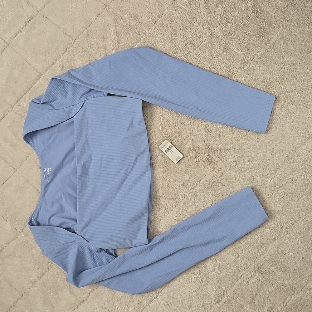 OFFLINE BY AERIE REAL ME XTRA CROPPED LONG SLEEVE TOP